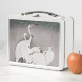 Japans Egrets Koson kranen wintersneeuw (In situ)