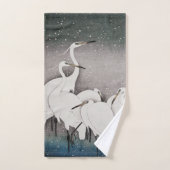 Japans Egrets Koson kranen wintersneeuw Bad Handdoek (Handdoek)