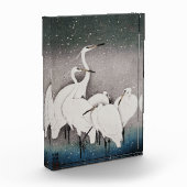 Japans Egrets Koson kranen wintersneeuw Fotoblokken (Links)