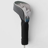 Japans Egrets Koson kranen wintersneeuw Golfheadcover (Schuin)