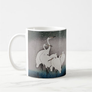 Japans Egrets Koson kranen wintersneeuw Koffiemok