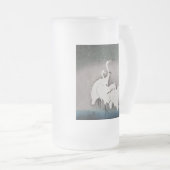 Japans Egrets Koson kranen wintersneeuw Matglas Bierpul (Voorkant rechts)