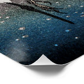 Japans Egrets Koson kranen wintersneeuw Perfect Poster (Hoek)