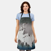 Japans Egrets Koson kranen wintersneeuw Schort (Gedragen)