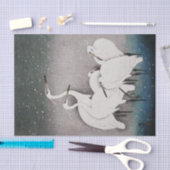 Japans Egrets Koson kranen wintersneeuw Tissuepapier (Craft)