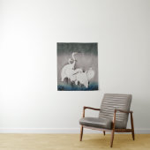 Japans Egrets Koson kranen wintersneeuw Wandkleed (In situ)