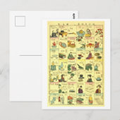 Japans-Engelse vertaaltabel Briefkaart (Voorkant / Achterkant)