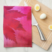 Japans esdoorn bladschrift herfst roze rood theedoek (Quarter Fold)