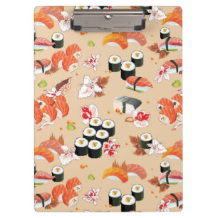 Japans eten: Sushi Pattern 3 Klembord