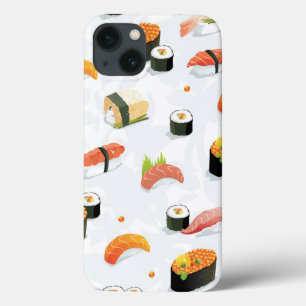 Japans eten: Sushi Pattern iPhone 13 Hoesje