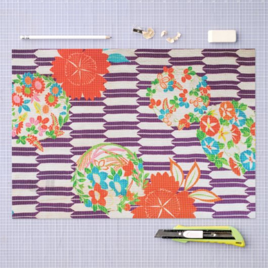 Japans Floral Pattern Tissuepapier (Craft)