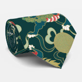 Japans foo Dog Tattoo Art Stropdas (Opgerold)