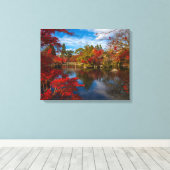 Japans gebladerte canvas afdruk (Insitu (Houten vloer))