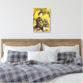 Japans Geisha en Demon Canvas Afdruk (Insitu (Slaapkamer))