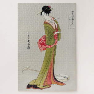 Japans Geisha in Kimono met Shamisen Legpuzzel