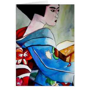 Japans Geisha, origineel kunstschilderij van de wa
