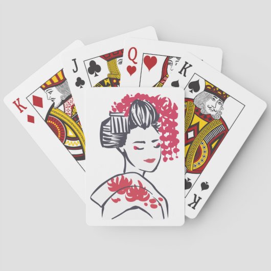 Japans Geisha Pokerkaarten (Achterkant)