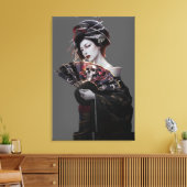 Japans Geisha Woman Art - schilderwerk Canvas Afdruk (Insitu (Woonkamer))