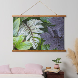 Japans geschilderd fern en zwarte cohosh Floral Hangend Wandkleed