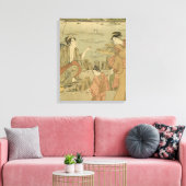 Japans Gevist Woodblock Fishermen Canvas Afdruk (Insitu (Woonkamer))
