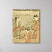 Japans Gevist Woodblock Fishermen Canvas Afdruk (Voorkant)