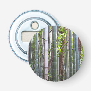 Japans Giant Bamboo Forest, Sagano, Kyoto, Japan Button Flesopener