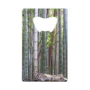 Japans Giant Bamboo Forest, Sagano, Kyoto, Japan Kredietkaart Flessenopener