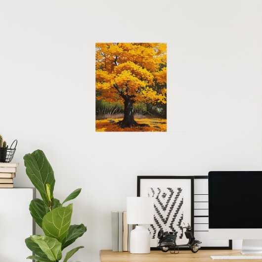 Japans Ginkgo Tree Art Print Poster (Thuiskantoor)