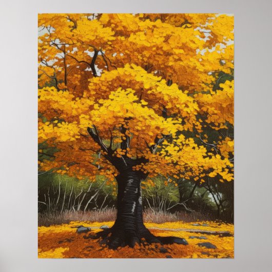 Japans Ginkgo Tree Art Print Poster (Voorkant)
