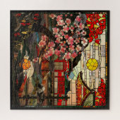 Japans Glas in lood kunstpuzzel Legpuzzel (Horizontaal)
