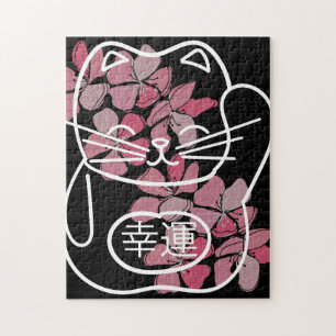 Japans goed plukkertje met roze Sakura Flowers Legpuzzel