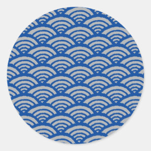 Japans golfpatroon ronde sticker
