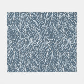 Japans golfstijlpatroon fleece deken (Voorkant (Horizontaal))