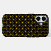 Japans goud en zwart Hanabishi patroon Case-Mate iPhone Case (Achterkant (horizontaal))