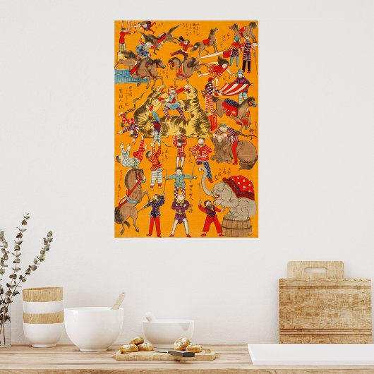Japans Groot Circus (1871) Mat Poster Print (Keuken)