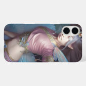 Japans haarroze en lichtblauw Fantasy AI Art Case-Mate iPhone Case (Achterkant (horizontaal))