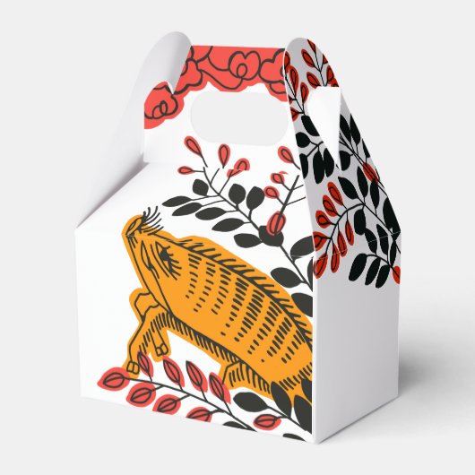 Japans Hanafuda kunst gunst box juli zwijn Bedankdoosjes (Achterkant)