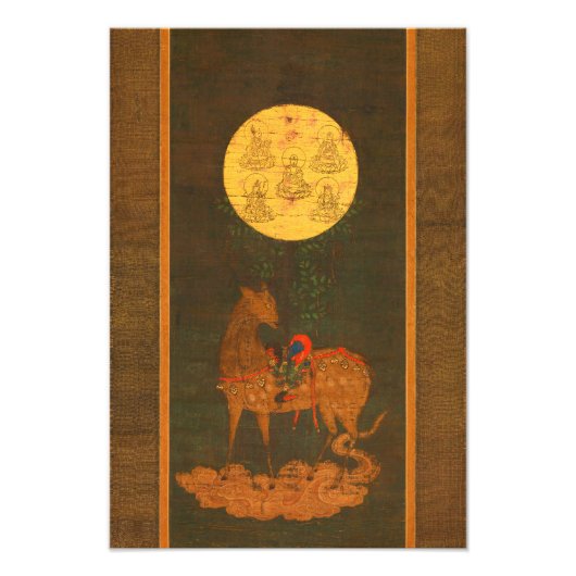 Japans Herten Mandala Shinto Boeddhisme  kunst Foto Afdruk (Voorkant)