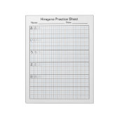 Japans Hiragana Handschrift あ い う え お werkblad Notitieblok (Gedraaid)