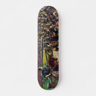 Japans historisch schilderij bushido samurais skateboard
