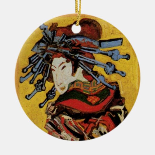 Japans hoesan Oiran door Vincent van Gogh Keramisch Ornament (Voorkant)
