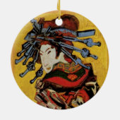 Japans hoesan Oiran door Vincent van Gogh Keramisch Ornament (Achterkant)
