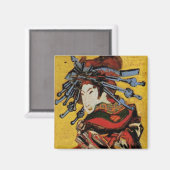 Japans hoesan Oiran door Vincent van Gogh Magneet (Voorkant / Achterkant)