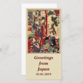 Japans hoffesans feestdagenkaart (Voorkant / Achterkant)