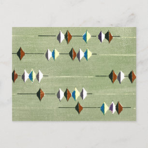 Japans houtsnede textiel briefkaart