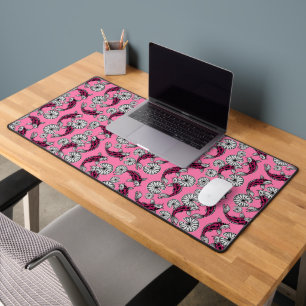 Japans Indigo Roze Karper Folk Patroon Bureaumat