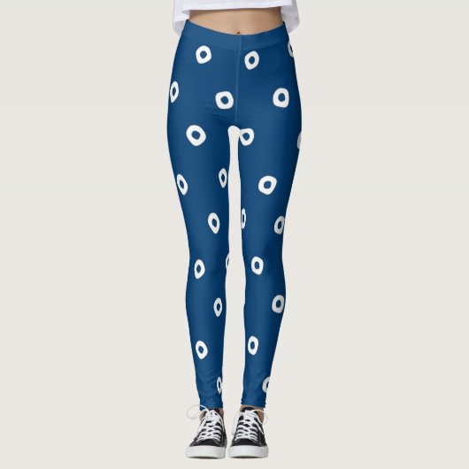 Japans indigoblauw leggings (Voorkant)