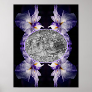 Japans Iris Flower Lijst Creëer Uw eigen foto Poster