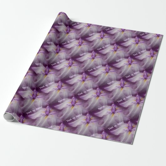 Japans Iris Flower Natuur gepersonaliseerd Cadeaupapier (Uitgerold)
