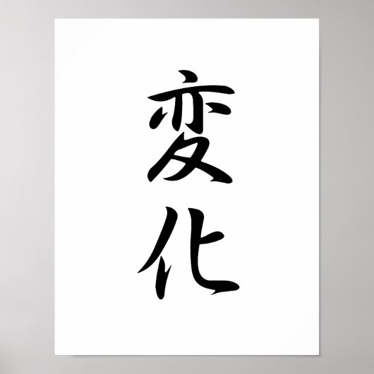 Japans Kanji for Change - Henka Poster (Voorkant)
